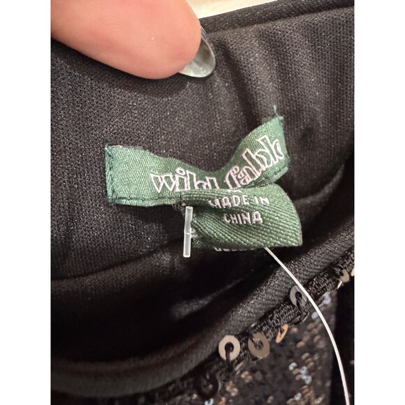 Wild & Fable Black Sequin Pants W/ Built-In Shorts NWT Size M - Picture 5 of 11
